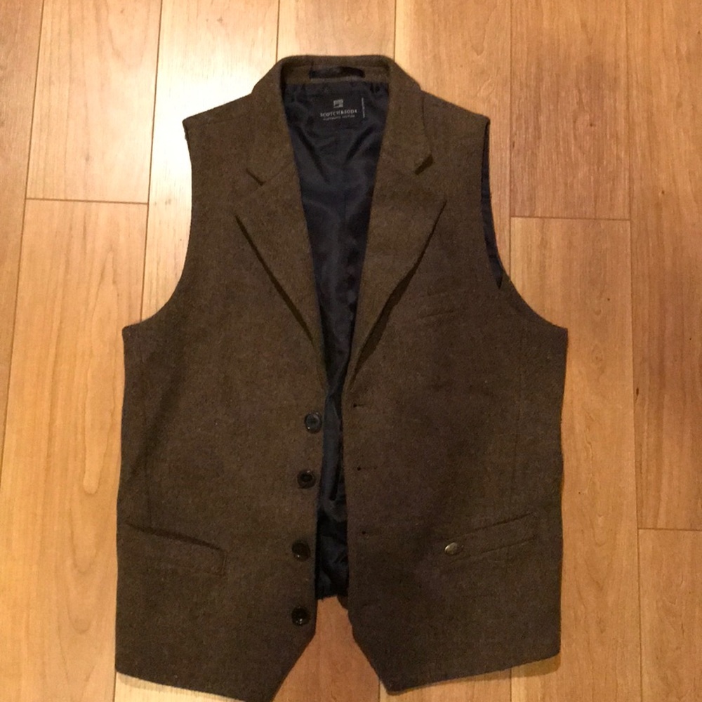 Scotch and Soda Olive Green Vest